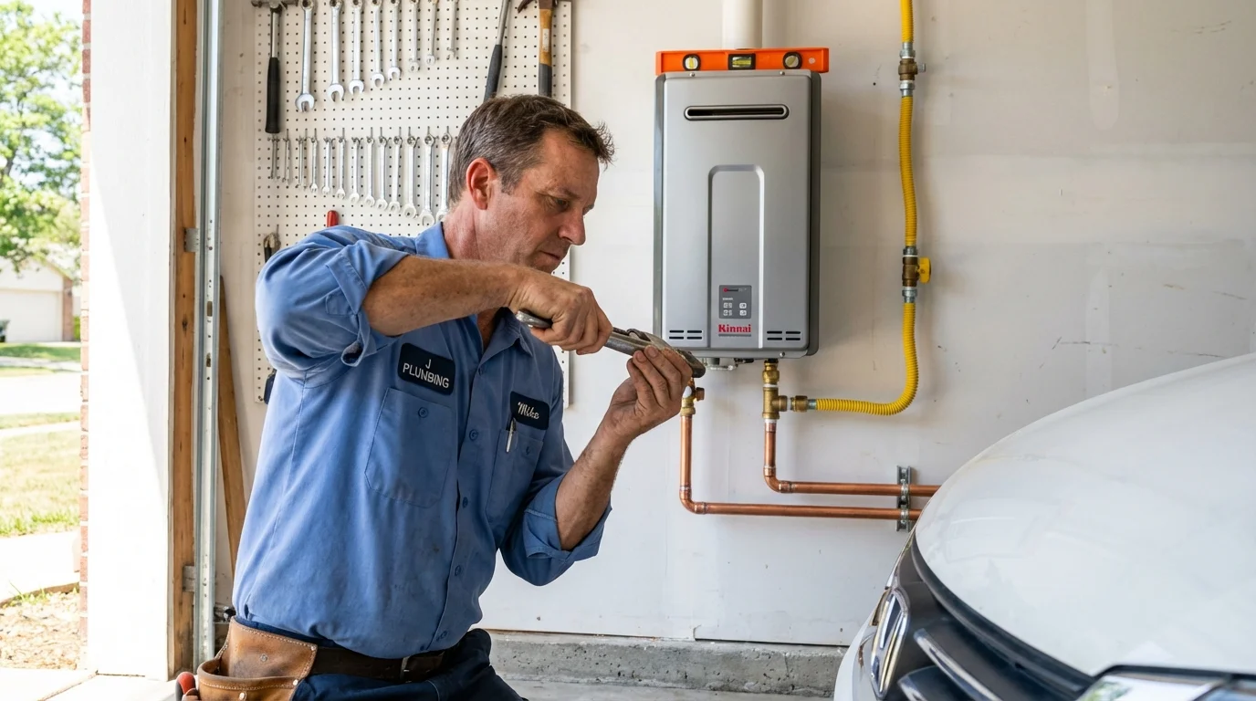 Tankless water heater installation by a Johns Plumbing LLC plumber in Huntingdon